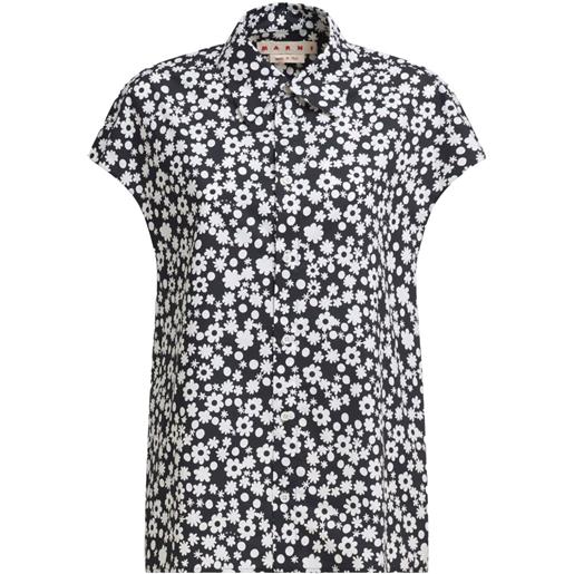 Marni camicia con stampa - nero