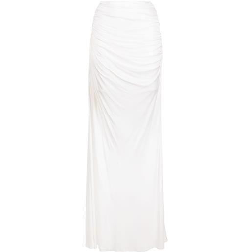 ANDREĀDAMO gonna lunga drappeggiata - bianco