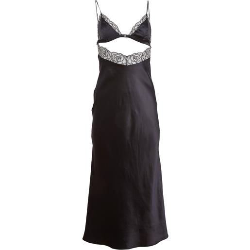 Fleur Du Mal abito rose con perline - nero