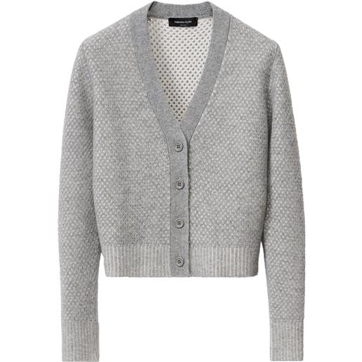 Fabiana Filippi cardigan traforato - grigio
