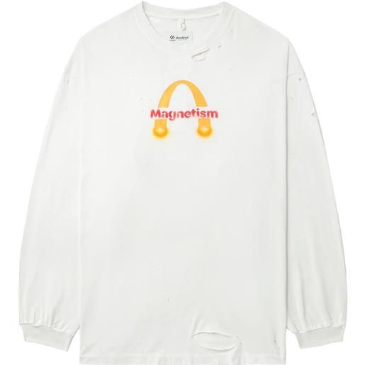 Doublet t-shirt con stampa grafica - bianco