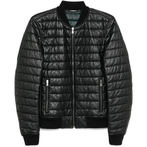 Dolce & Gabbana Pre-Owned - bomber in pelle - donna - pelle di agnello/poliammide/pelle di agnello/poliestere/poliestere - 36 - nero