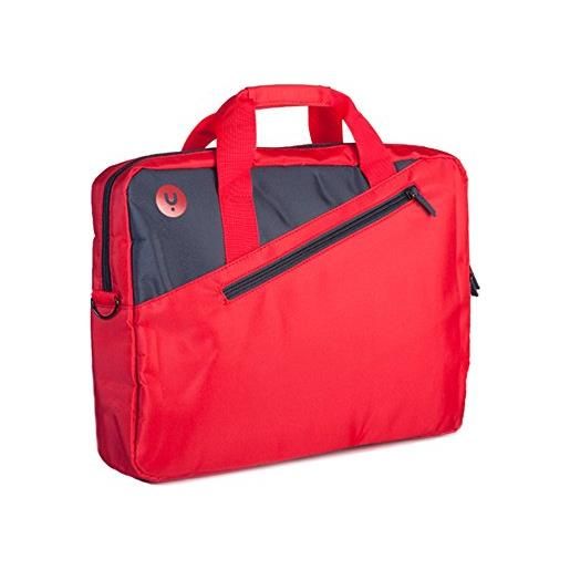 NGS monray NGS ginger red - valigietta per ordinatore portatile laptop fino a 15,6'', borsa per computer con scomparti e tasca esterna, colore rosso e antracite