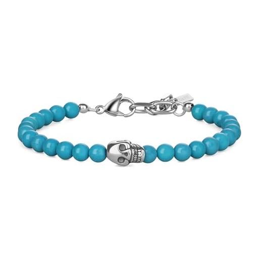 Bracciale Uomo In Lapislazzuli Naturale E Acciaio Inox - Cristallo Curativo, Regalo Ideale - Foto 2