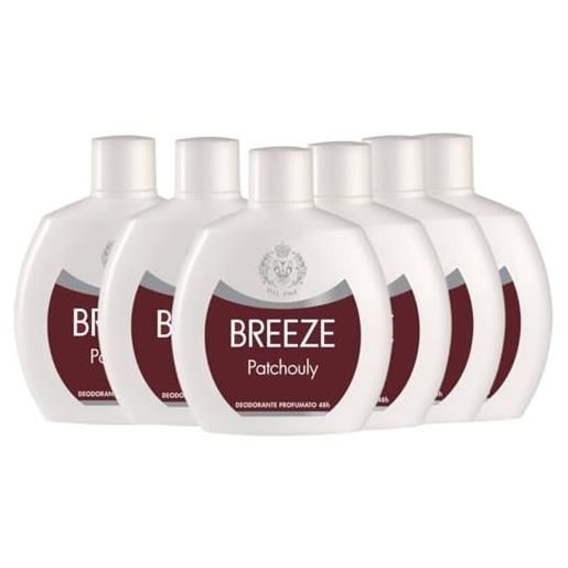 Breeze squeeze deodorante profumato unisex 48h 100 ml (6, Breeze deodorante patchouly)