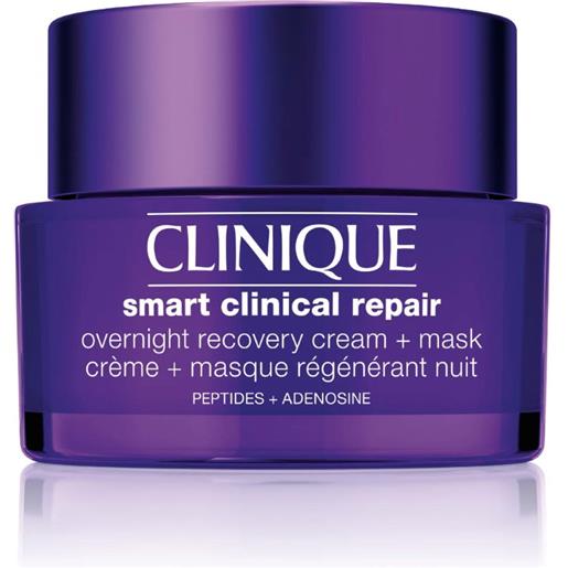 Clinique Clinique smart clinical repair™ overnight recovery cream + mask 50 ml crema maschera antietà notte, ripristina la barriera cutanea