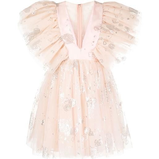 Macgraw abito tabetha in tulle con paillettes - rosa