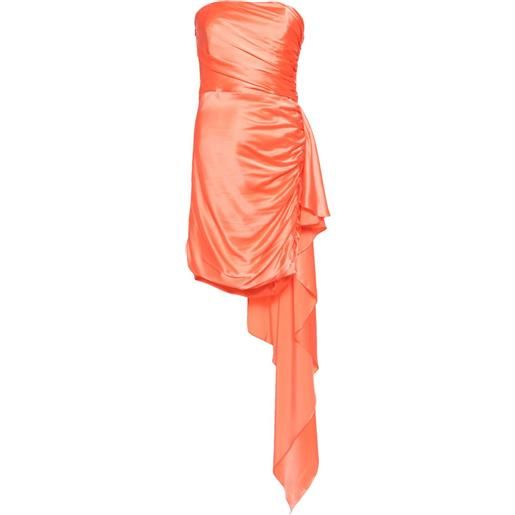 Michelle Mason abito corto senza spalline - arancione