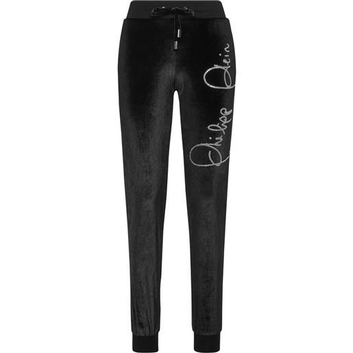 Philipp Plein pantaloni crystal signature - nero