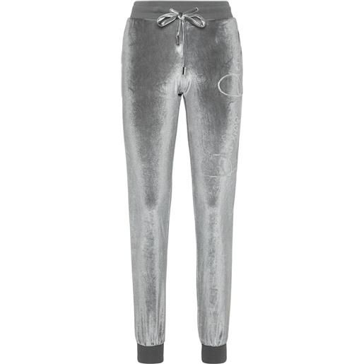 Philipp Plein pantaloni crystal signature - grigio
