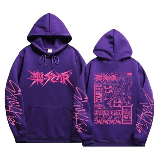 Felpa Con Cappuccio Stray Kids Donna | Design Patchwork | Poliestere | Autunno/Inverno - Foto 2