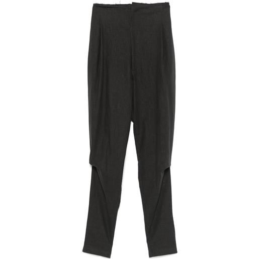 Elena Velez pantaloni in crêpe - grigio