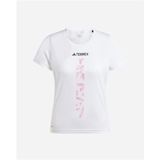 Adidas agr w - t-shirt running - donna - bianco