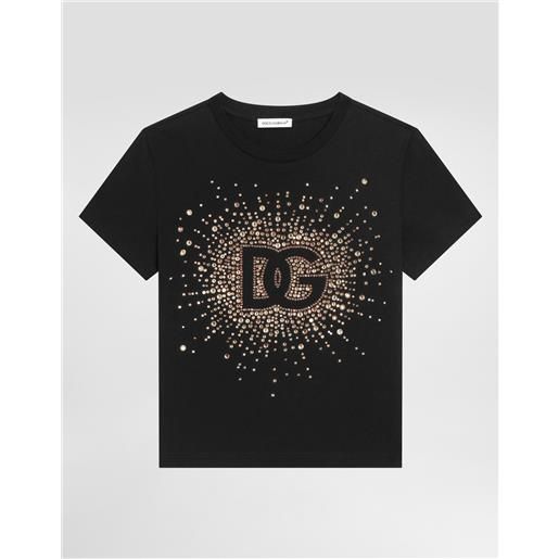 Dolce & Gabbana t-shirt in jersey e strass
