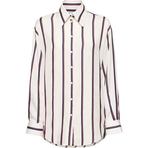 MCQUEEN camicia in seta a righe