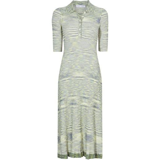 Proenza Schouler White Label abito modello polo space dye - blu