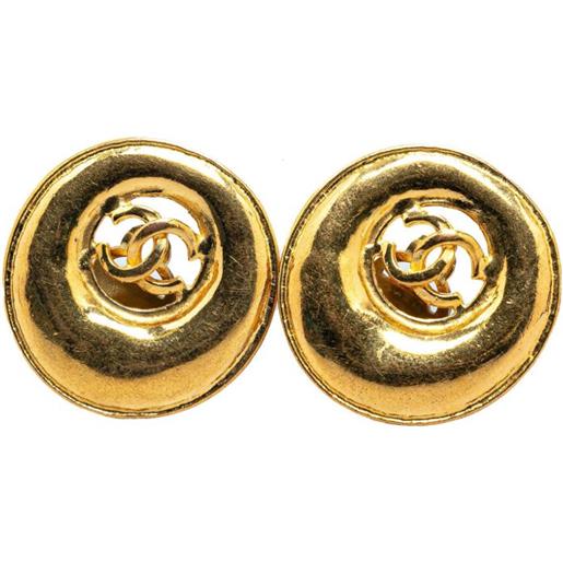 CHANEL Pre-Owned - orecchini a clip cc 1993 - donna - placcatura in oro - taglia unica