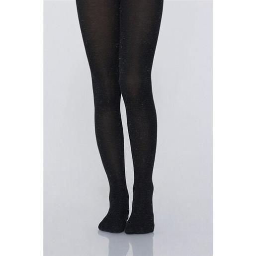 Tezenis collant bimba in viscosa con glitter bambina nero