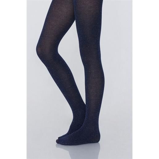 Tezenis collant bimba in viscosa con glitter bambina blu