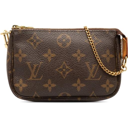 Louis Vuitton Pre-Owned - borsa a spalla pochette accessoires mini con monogramma 2004 - donna - tela - taglia unica - marrone