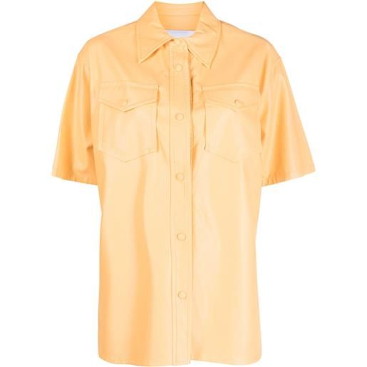 STAND STUDIO camicia norea in finta pelle - arancione