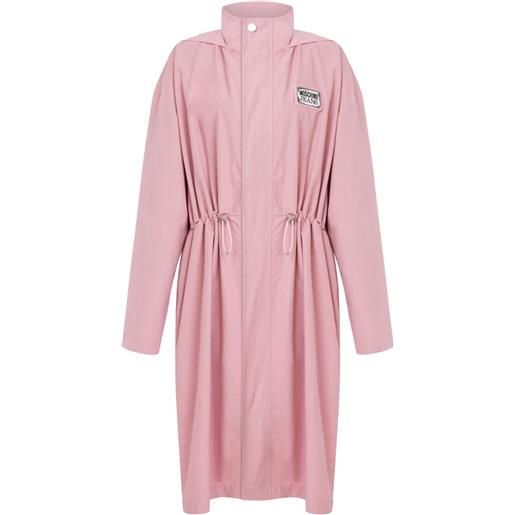 MOSCHINO JEANS parka con applicazione - rosa