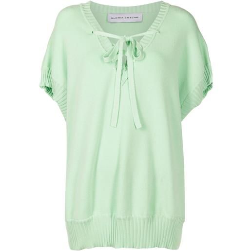 Gloria Coelho blusa con nodo - verde