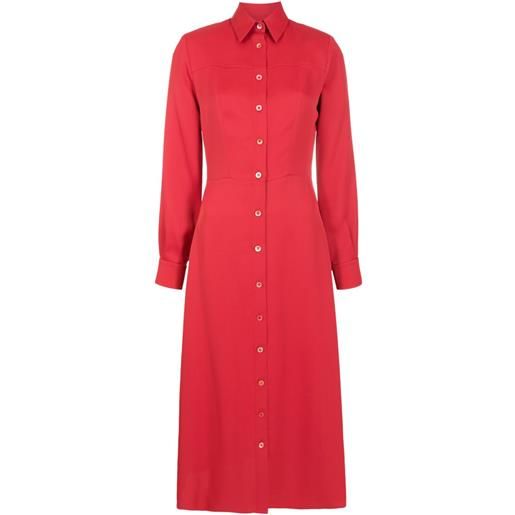 Gloria Coelho chemisier midi a maniche lunghe - rosso