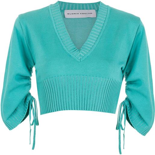 Gloria Coelho top corto - blu