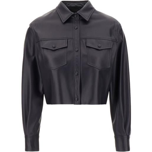 Blancha camicia in pelle - blu