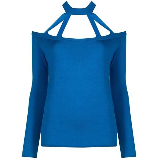 Gloria Coelho tuta intera con spalle scoperte - blu