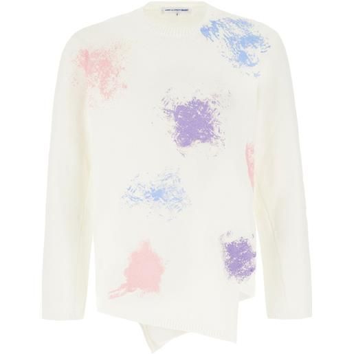 Comme Des Garçons Shirt maglione con stampa - bianco