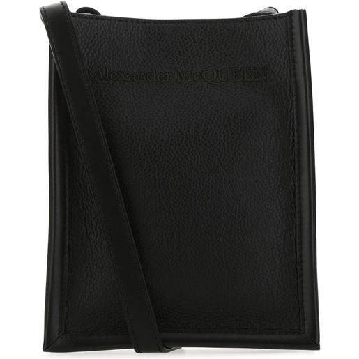 Alexander McQueen borsa a tracolla strutturata - nero