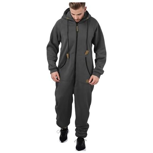 Pigiama Con Cappuccio Tuta Intera Pigiama Uomo Grinch Pile Con