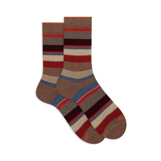 Gallo calze corte uomo beige righe multicolor