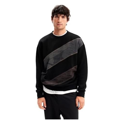 Desigual amadeo sweater uomo, nero, s