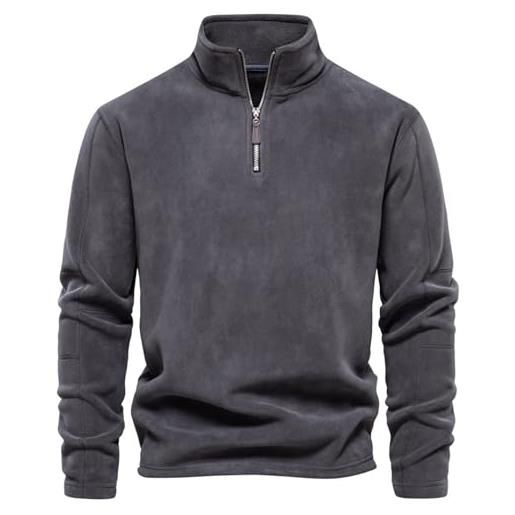 Maglione Elegante Casual Maglione Uomo Lyle & Scott Con Cerniera 1/4 - Mezza Cerniera, Maniche Lunghe, Cotone, Elegante E Casual Felpa Uomo Elegante - Foto 9