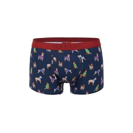 Gallo boxer intimo uomo blu fantasia cani