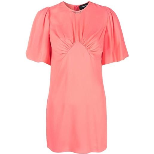 DSQUARED2 abito corto con maniche a palloncino - rosa