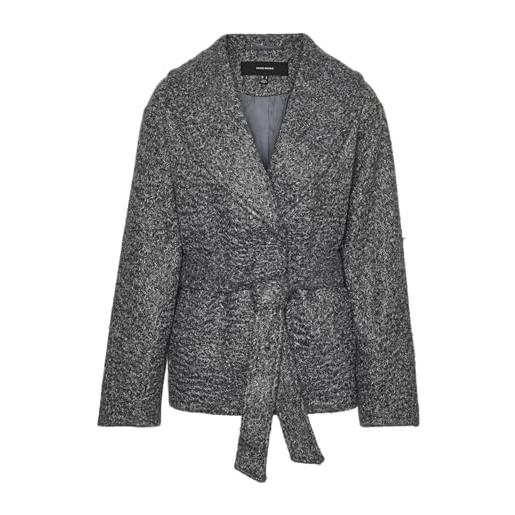 VERO MODA vmelitebergen-giacca boo corta, grigio scuro mélange, l donna