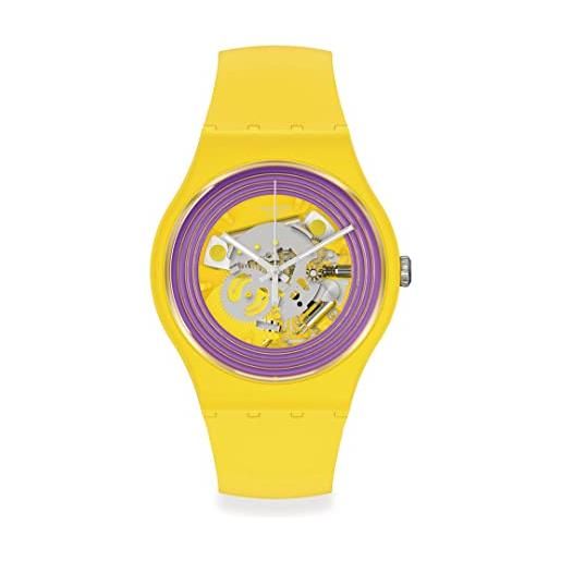 Swatch orologio new gent bio so29j100 purple rings yellow
