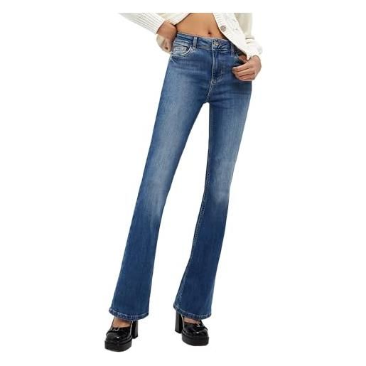 Liu Jo Jeans liu jo da donna con vestibilità flare, chiusura con patta, colore blu denim modello: uxx043 d4538 78397 blu d. Blue dk tencel sun