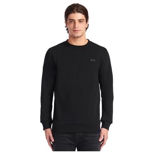 Inter felpa girocollo unisex-adulto, prodotto ufficiale, collezione everyday, 100% cotone, adatta a tutti i tifosi nerazzurri