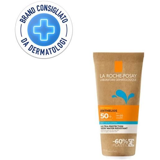 Anthelios la roche-posay Anthelios lotion pelle bagnata spf50+ 200 ml protezione uv corpo molto alta per la pelle bagnata crema solare
