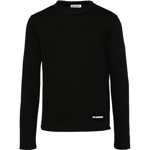 Jil Sander t-shirt a maniche lunghe - nero