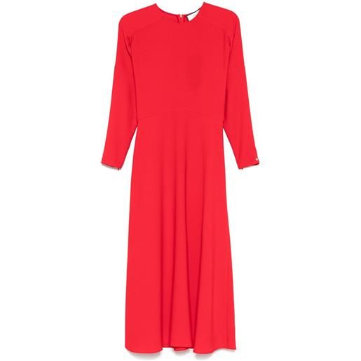 NISSA abito midi svasato - rosso
