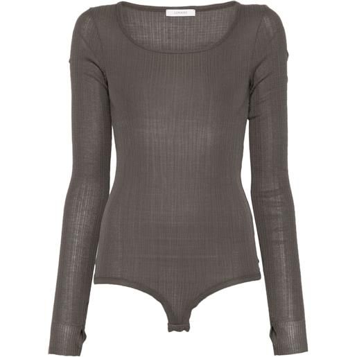 LEMAIRE body con maniche lunghe - marrone
