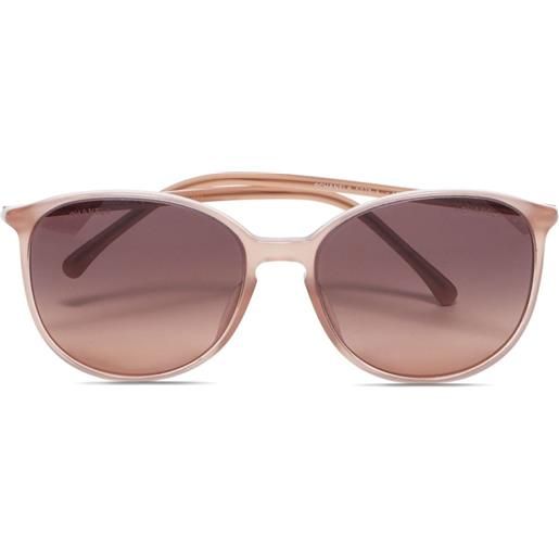 CHANEL Pre-Owned - occhiali da sole tondi anni 2000 - donna - plastica - taglia unica - toni neutri