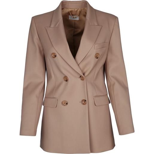 Elisabetta Franchi blazer doppiopetto - marrone