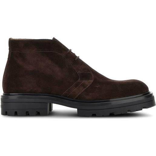 Hogan stivali in suede - marrone